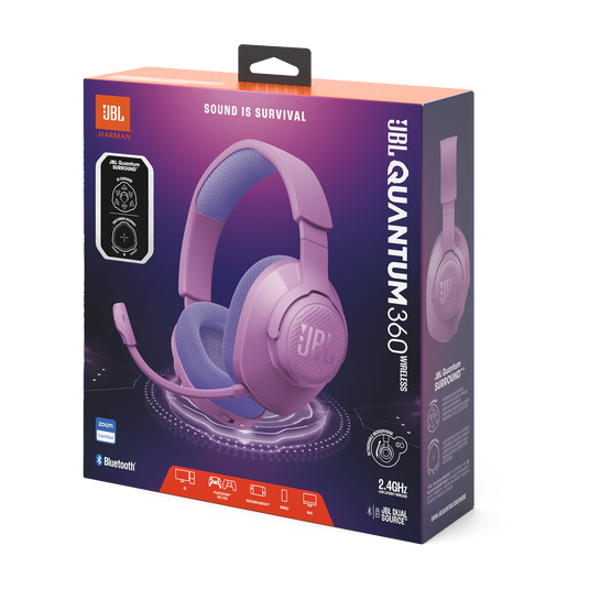 JBL Quantum 360 Wireless | Kabelloses Over-Ear-Gaming-Headset mit